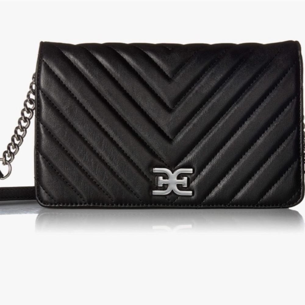 Sam Edelman Rose Quilted Black Crossbody